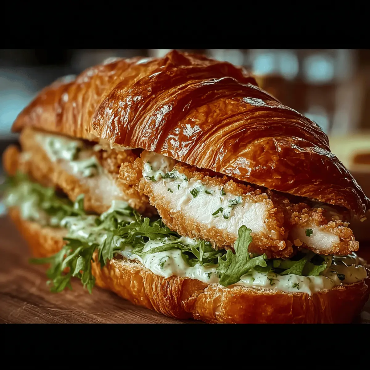Chicken Caesar Croissant Sandwich: Irresistibly Creamy Bliss