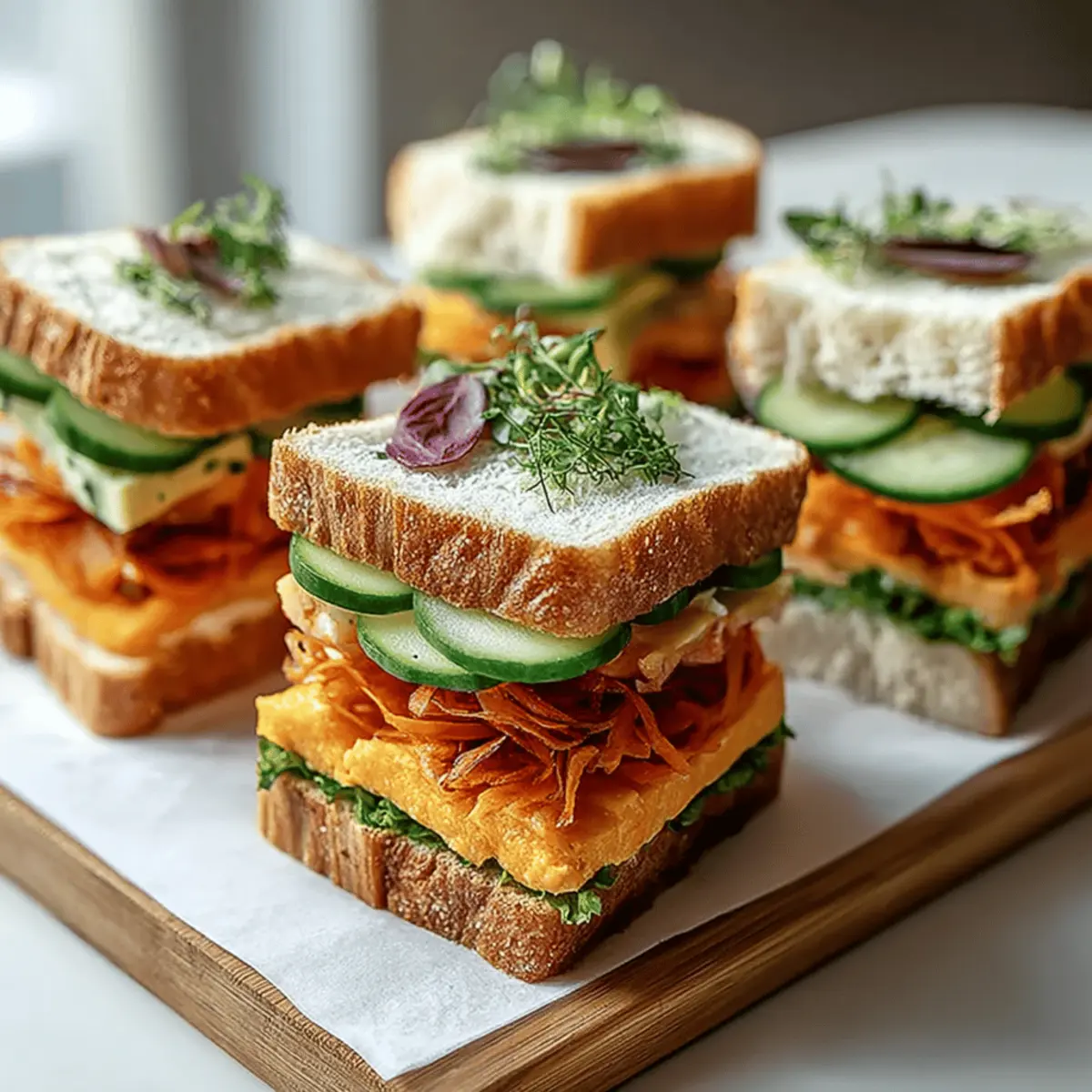 Delightful Mini Veggie Sandwiches for Guilt-Free Snacking