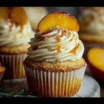Honey Peach Cream Cheese Cupcakes