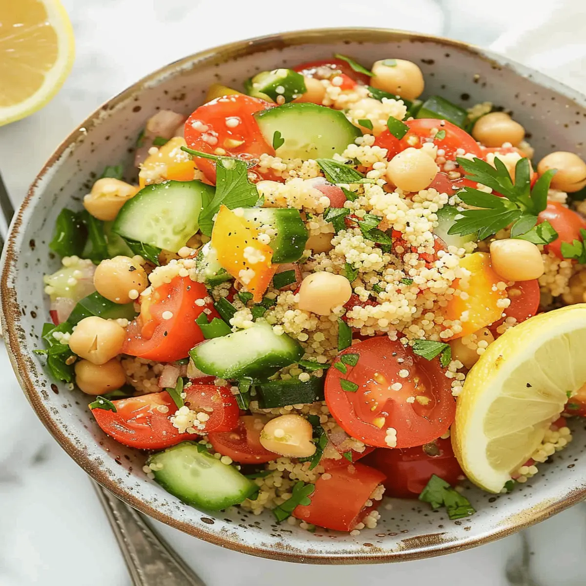 Lemon Couscous Salad with Chickpeas: Bright & Refreshing Bliss
