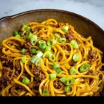 Mongolian Ground Beef Noodles