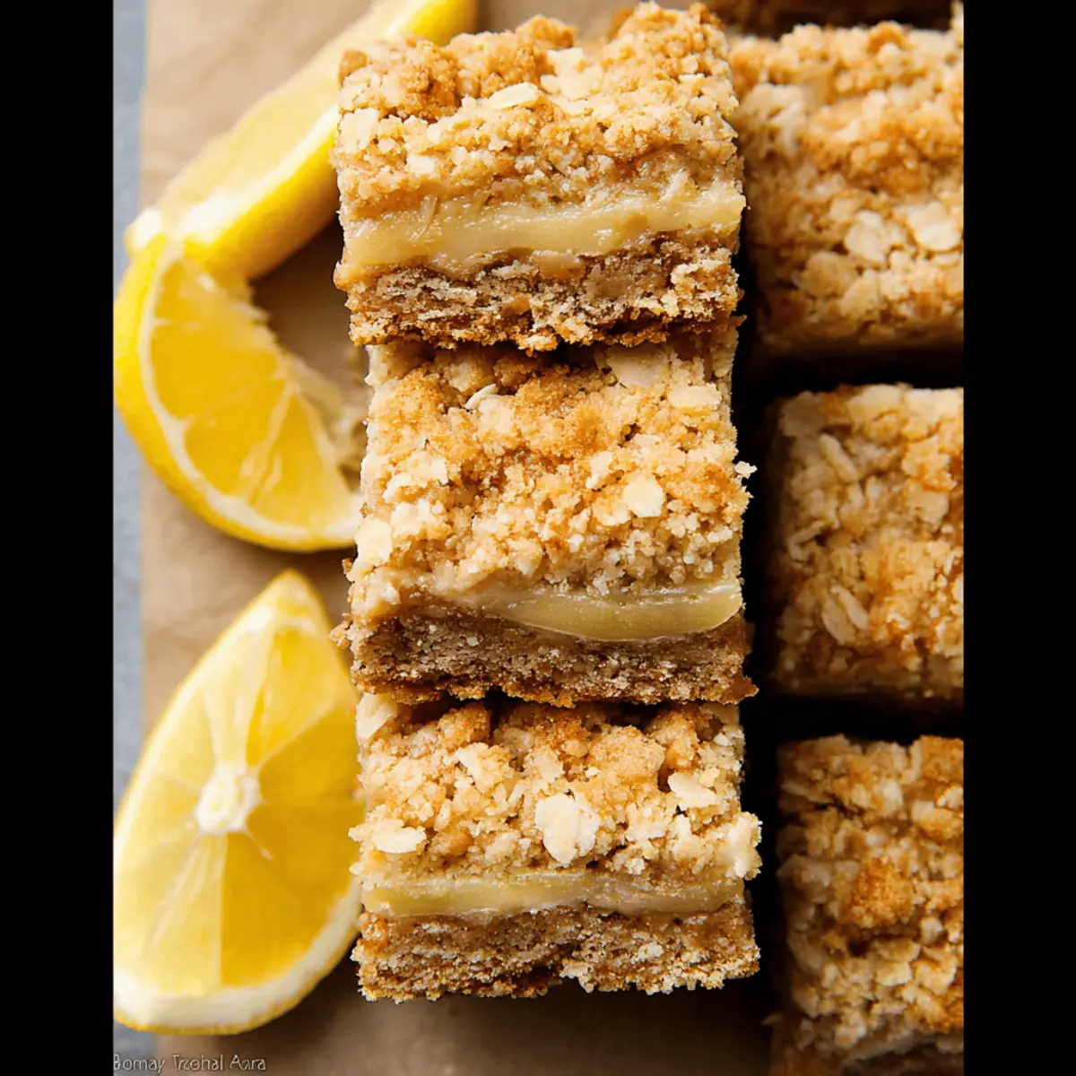 Oatmeal Lemon Crumble Bars