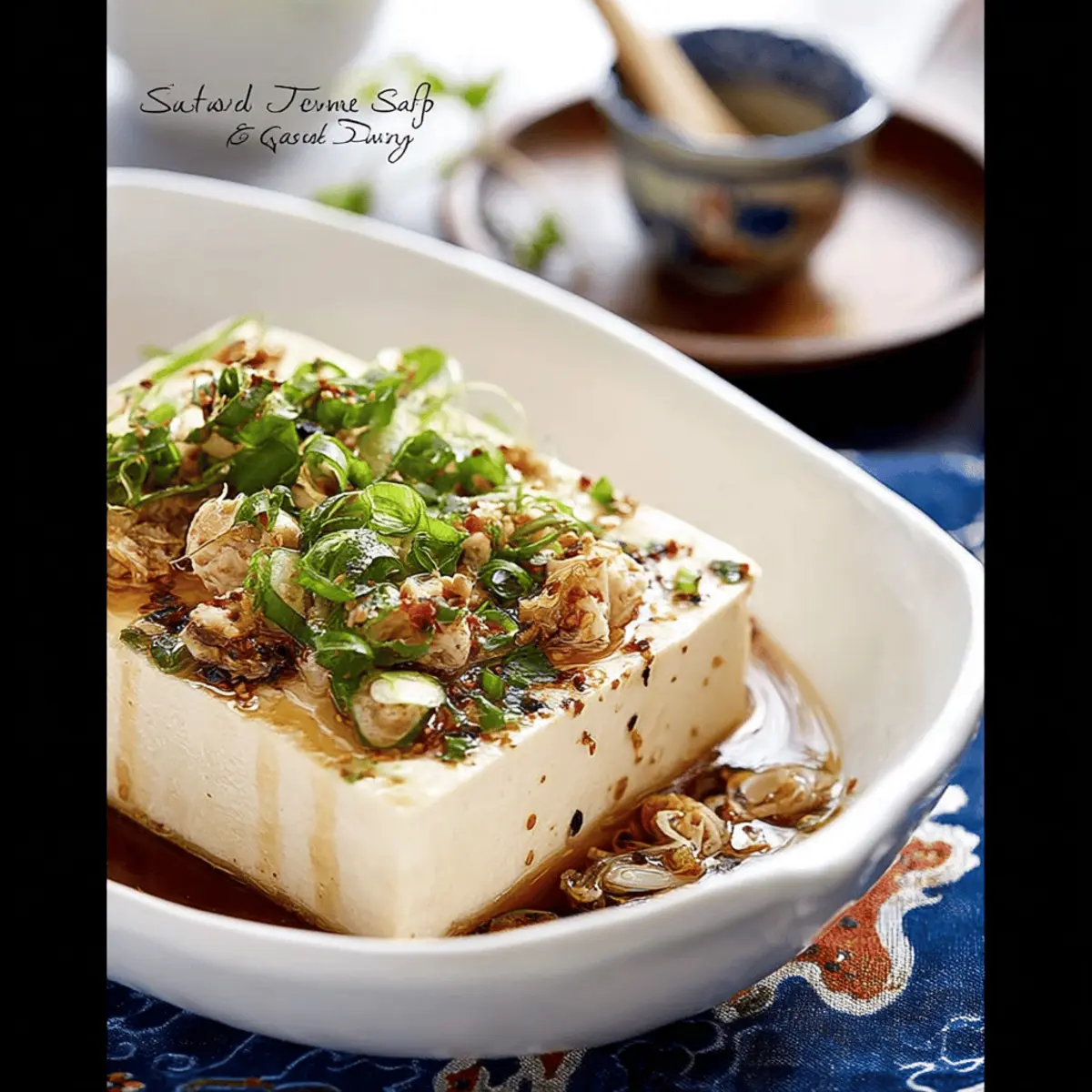 Steamed Tofu with Garlic Soy Dressing: A Flavorful Delight!