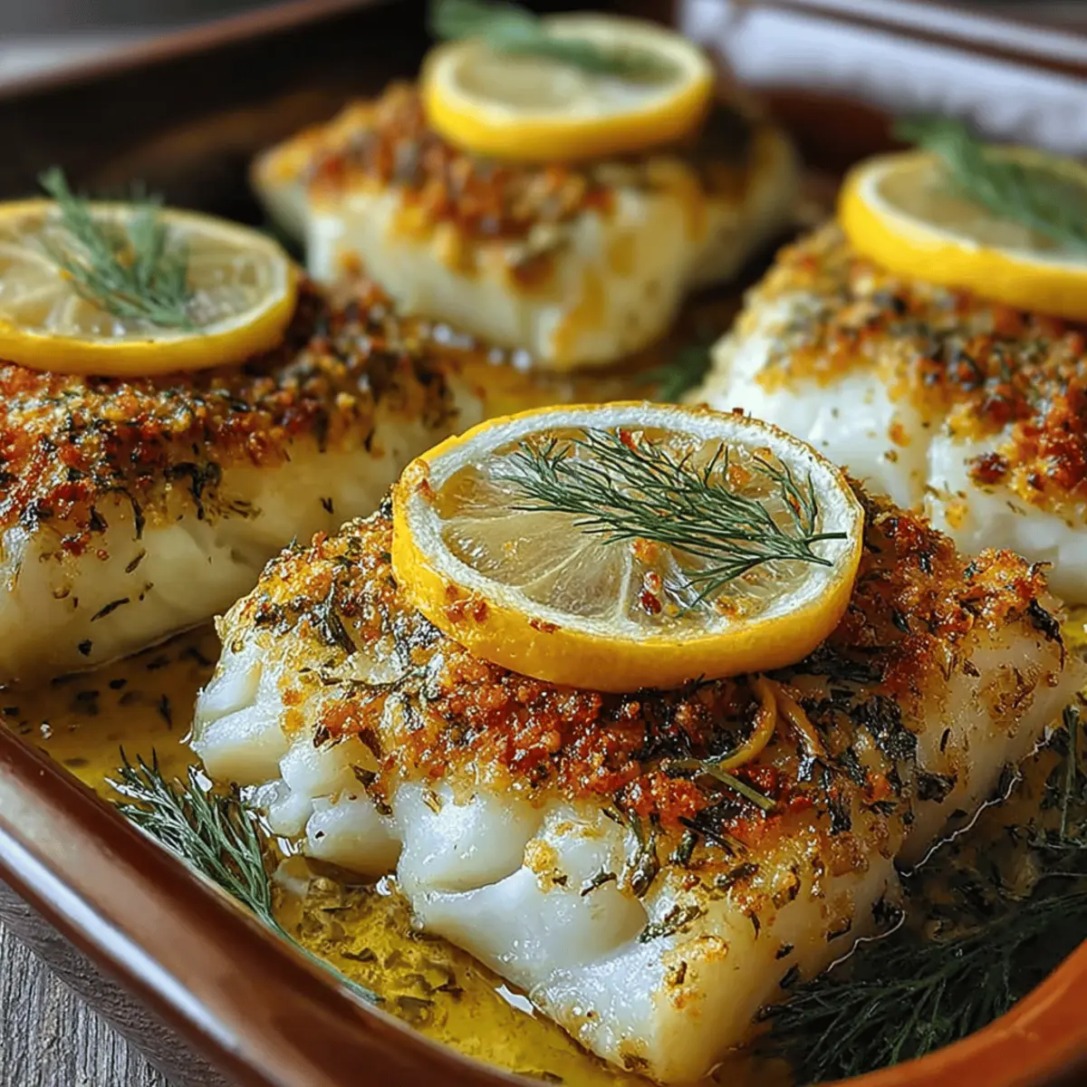 Zesty Baked Lemon Dill Cod Fillets Recipe