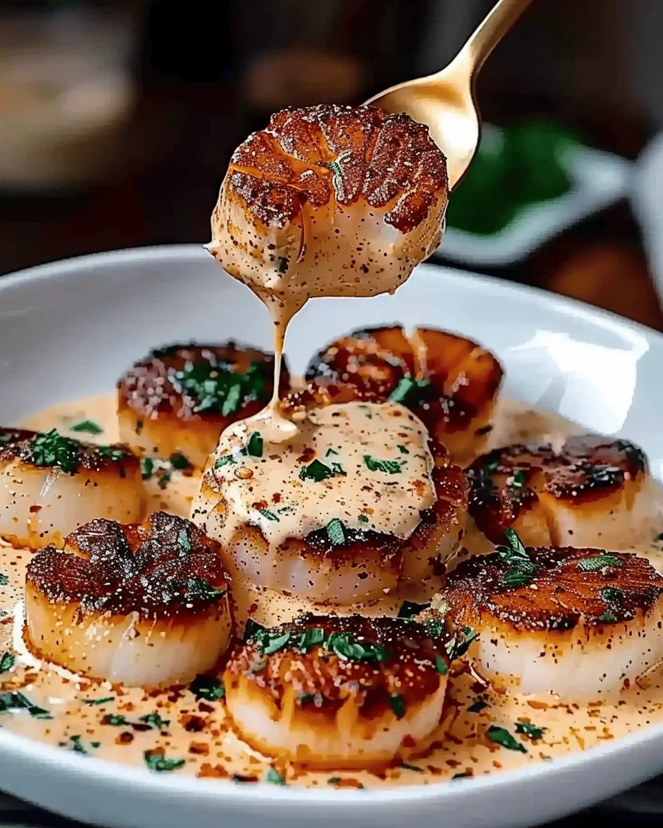 Best Seared Scallops with Indulgent Spicy Cajun Cream Sauce