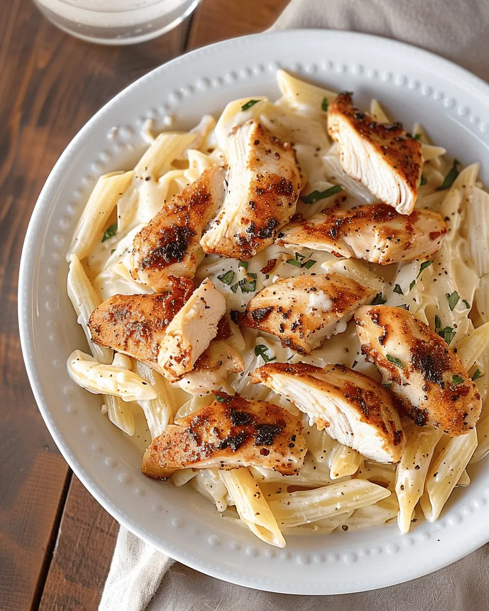 Blackened Chicken Alfredo: Indulgent Flavor with Turkey Bacon