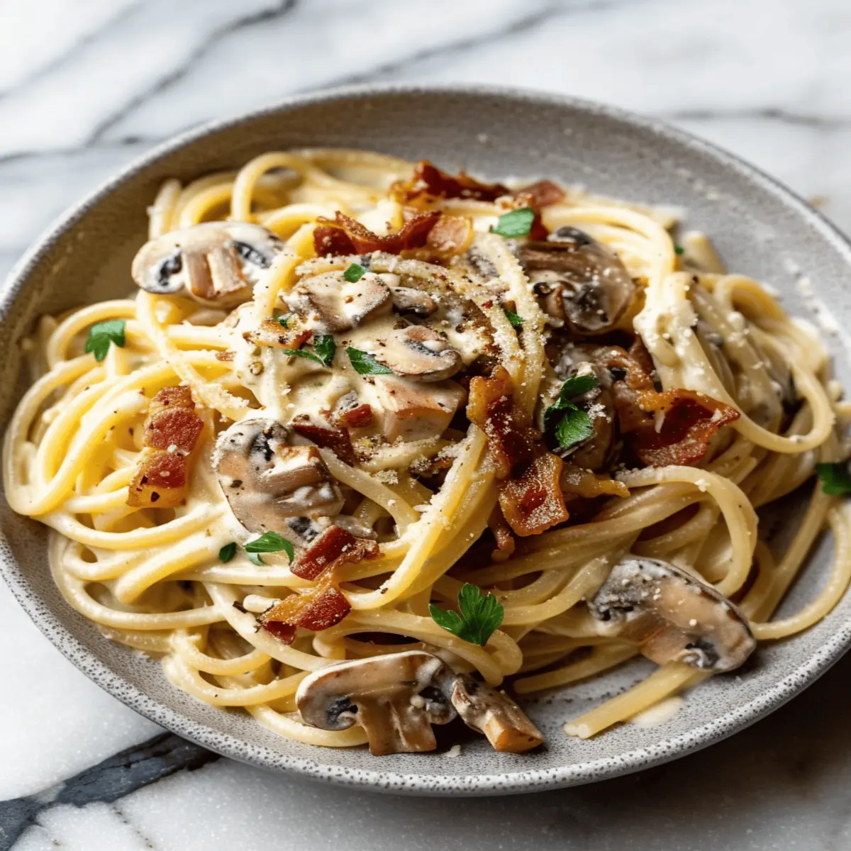Creamy Bacon and Mushroom Pasta