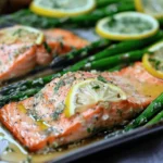 Garlic Butter Salmon and Asparagus