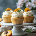 Honey Peach Cream Cheese Cupcakes