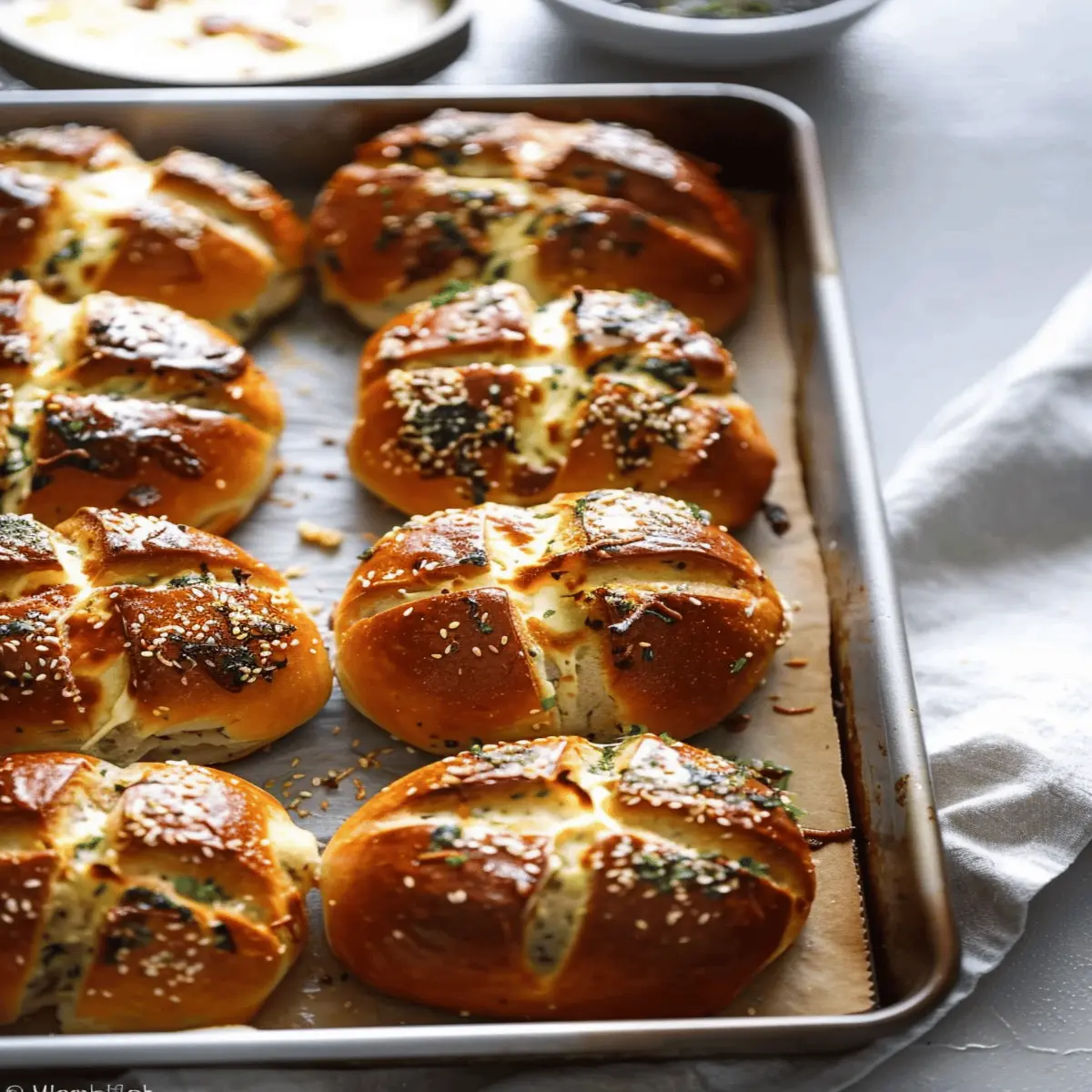 Korean Cream Cheese Garlic Bread: Irresistibly Gooey Delight