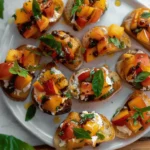 My Favorite Peach Bruschetta.