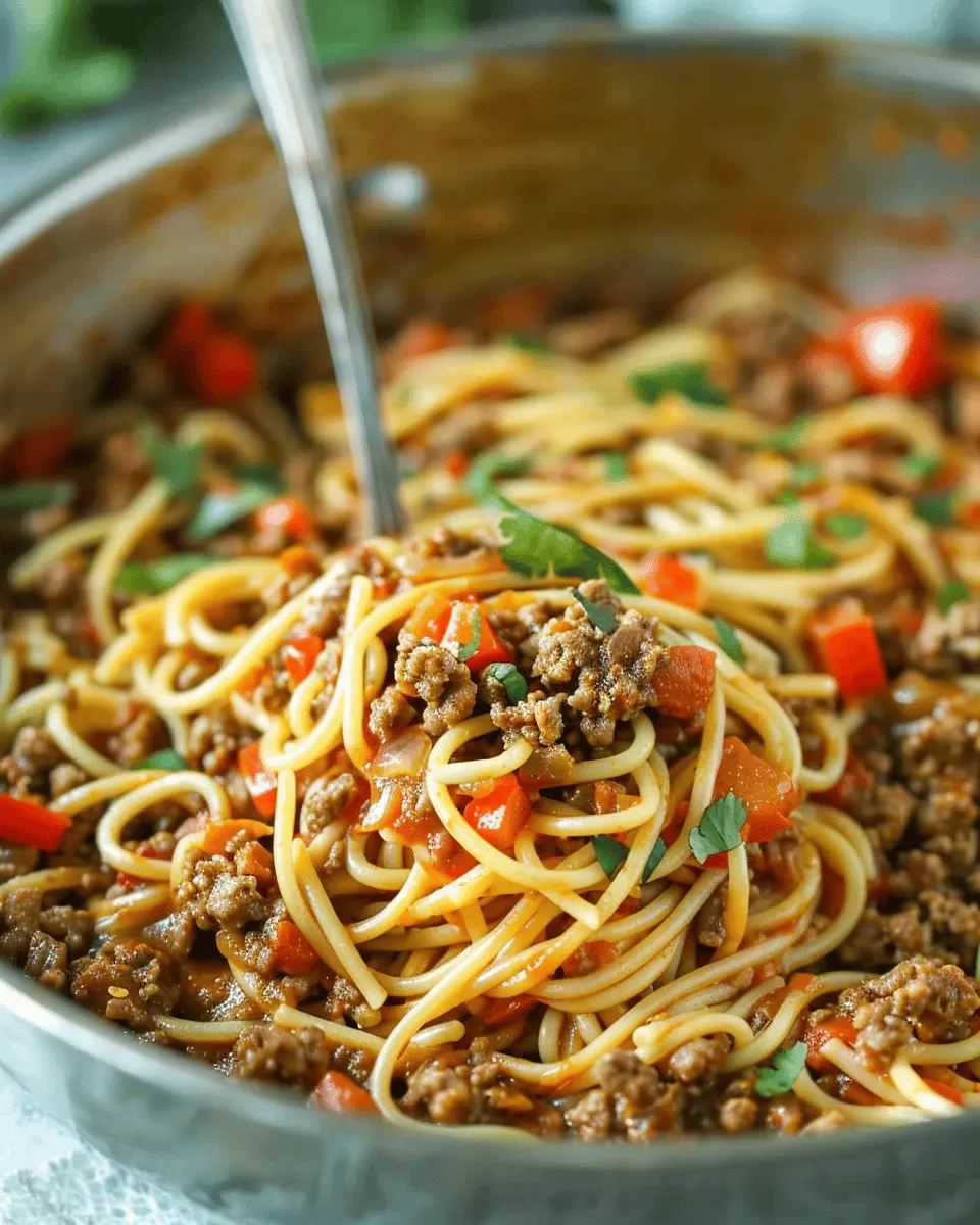 One Pot Taco Spaghetti: Easy and Flavorful Family Dinner Recipe