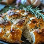 Rustic No-Knead Rosemary Garlic Bread