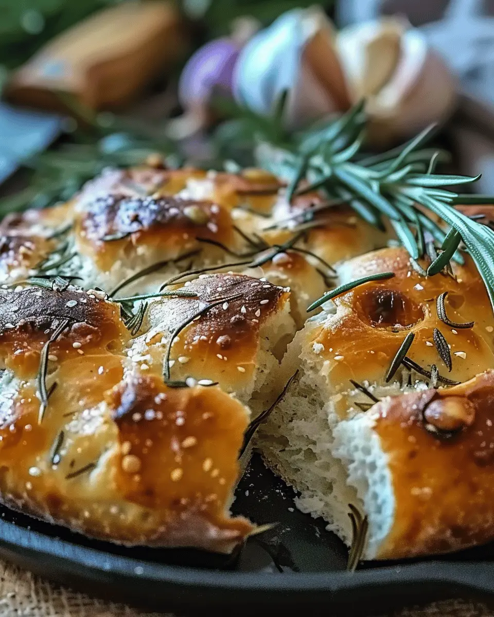 Rustic No-Knead Rosemary Garlic Bread That’s Simply Irresistible