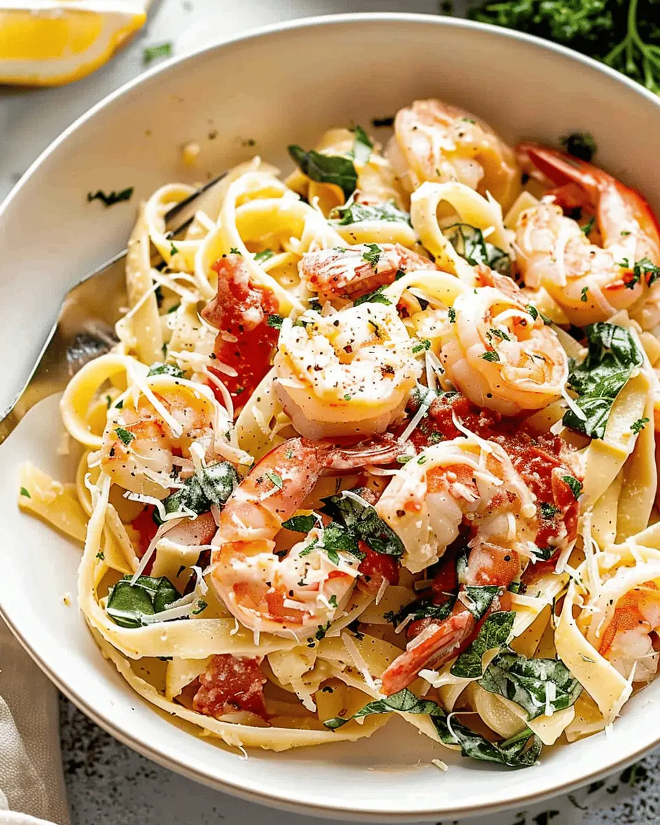 Shrimp Fettuccine with Turkey Bacon: A Deliciously Easy Recipe