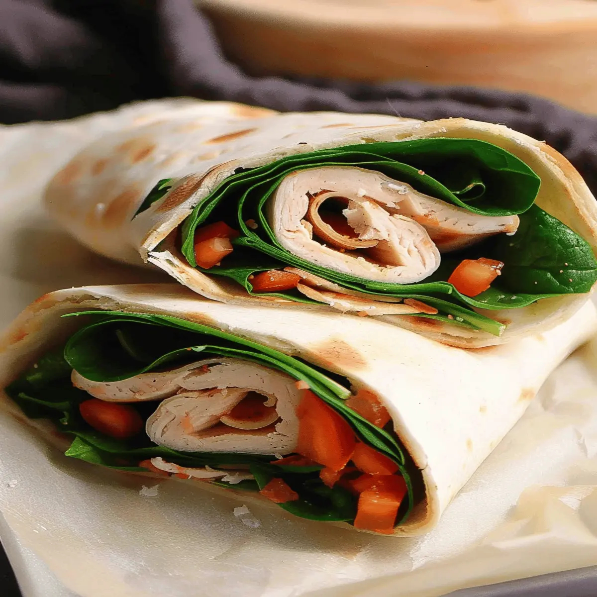 Spinach Turkey Wrap