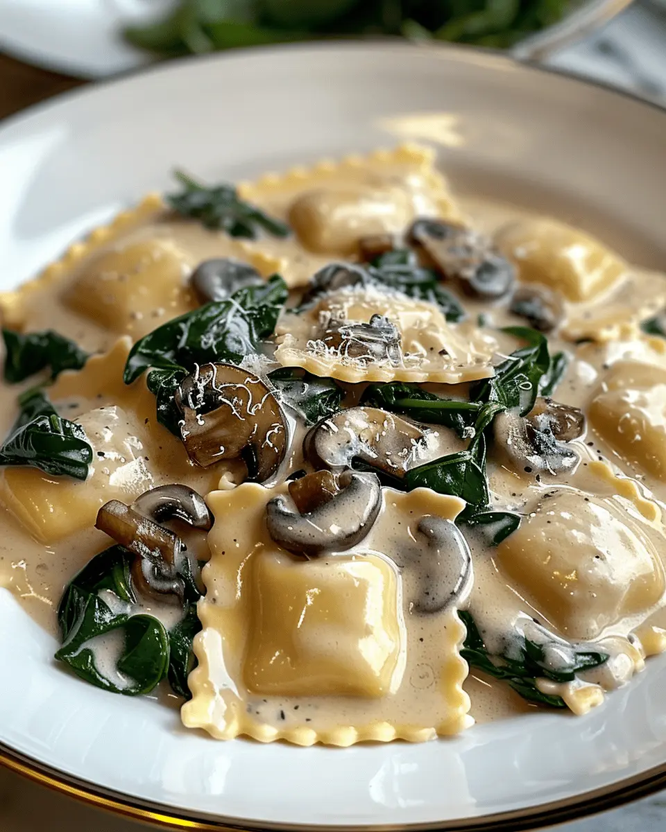Spinach and Mushroom Alfredo Ravioli: An Easy Comfort Food Delight