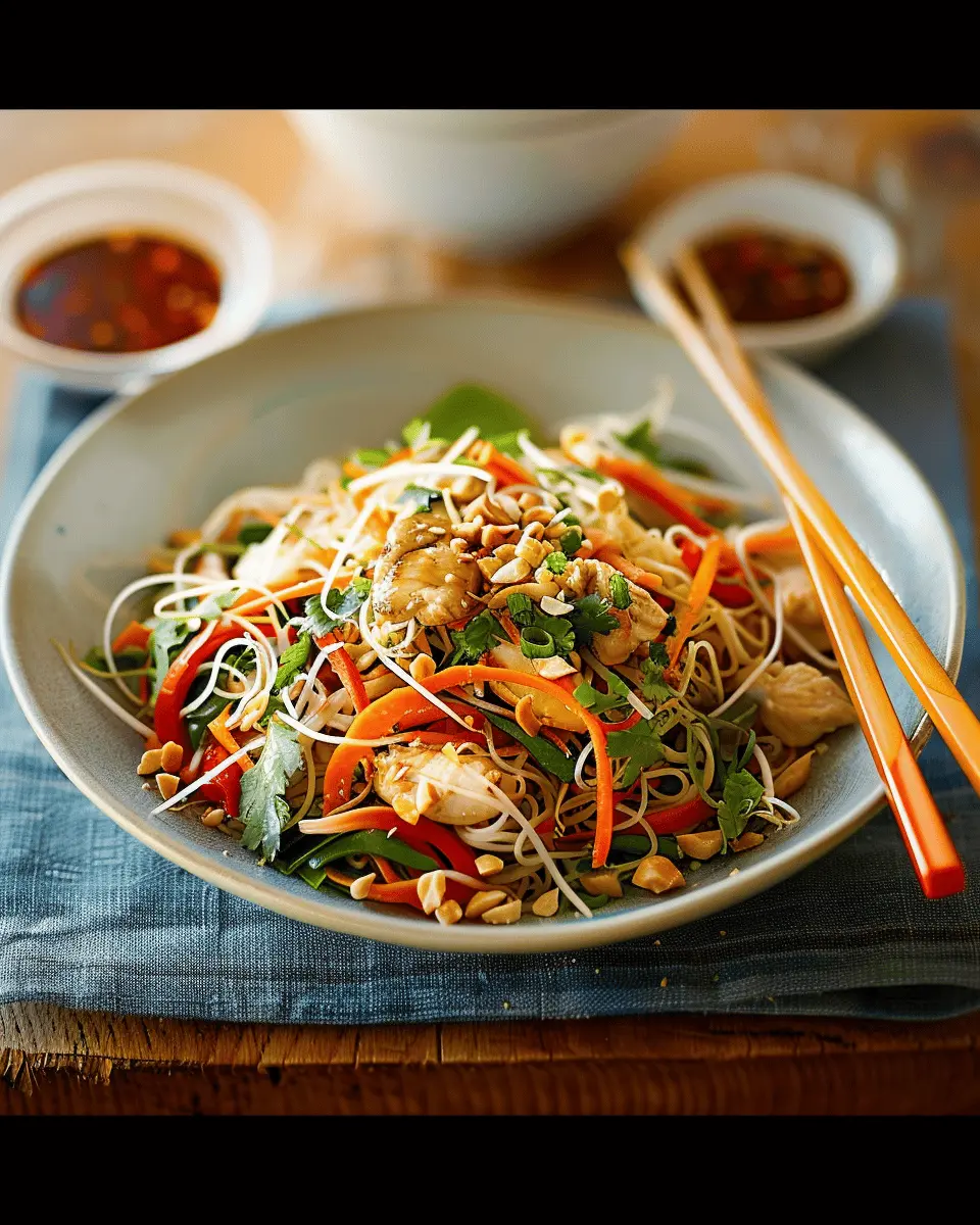 Thai chicken noodle salad: Easy and Refreshing Homemade Delight