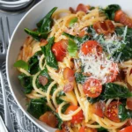 Tomato, Spinach & Bacon Pasta