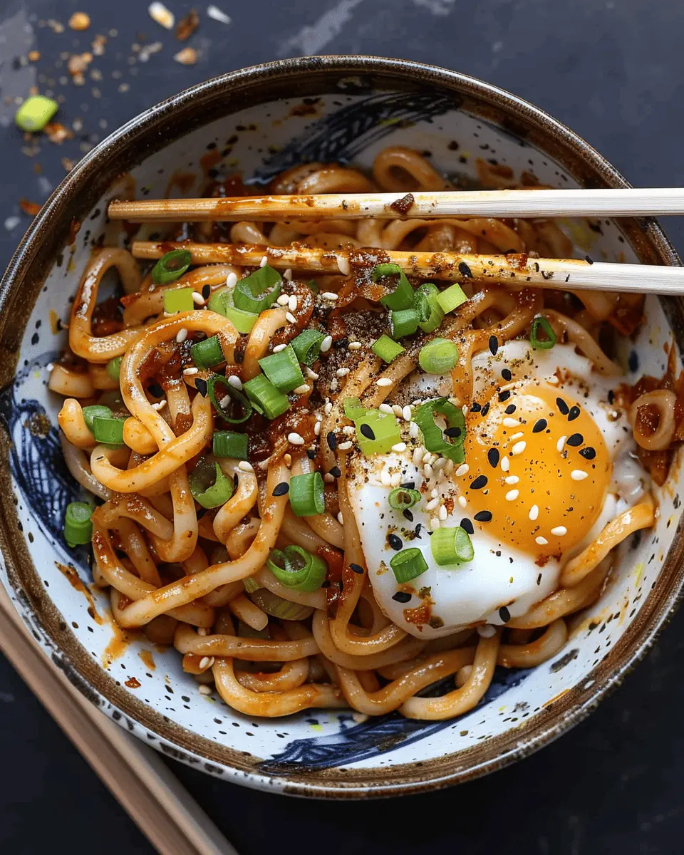 Chili Garlic Udon Noodles: Easy Weeknight Delight with Turkey Bacon