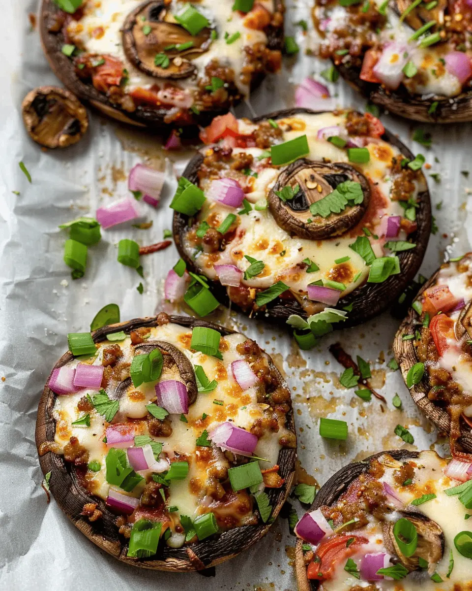 Easy Portobello Mushroom Pizzas: A Joyful Low Carb Delight