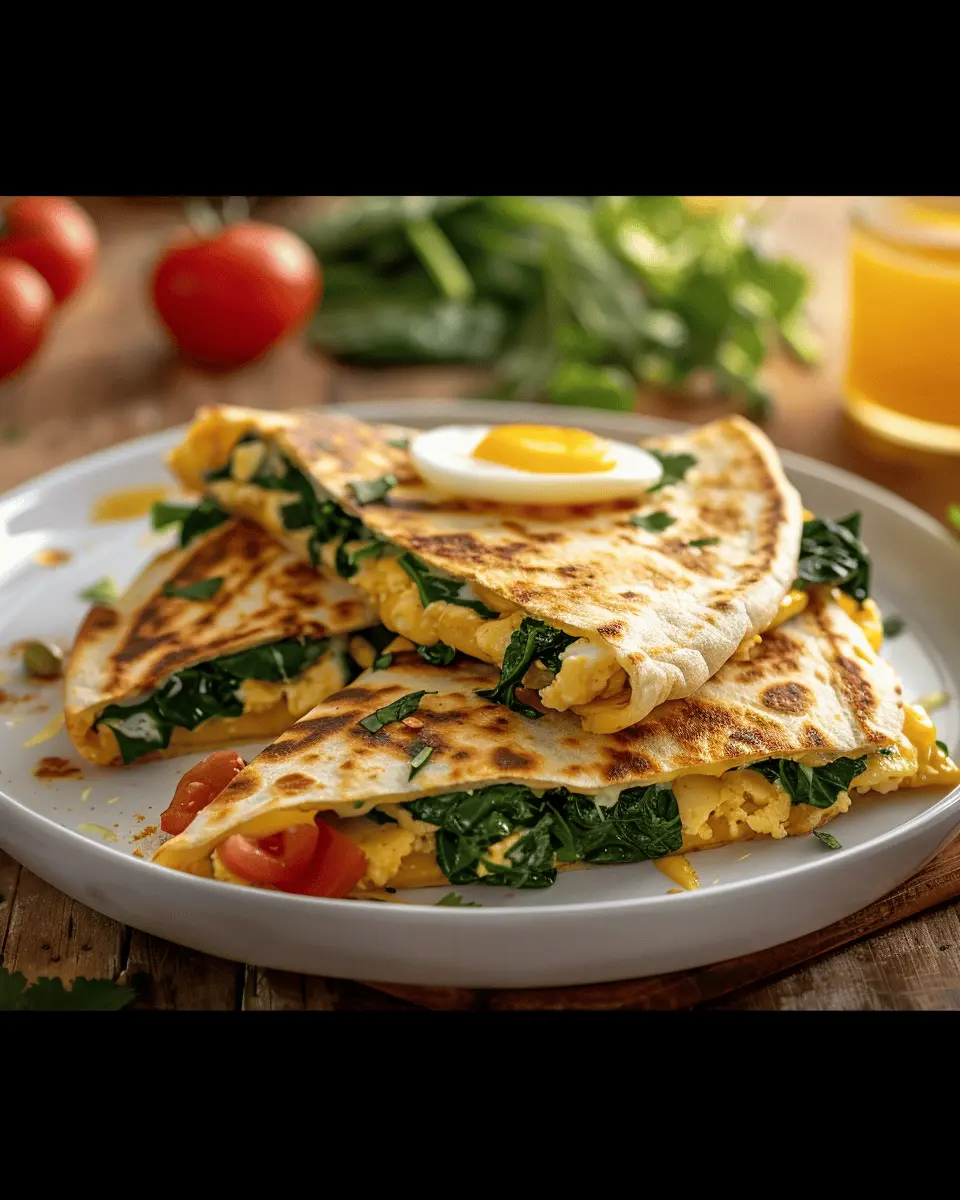 Easy Breakfast Quesadilla with Spinach and Egg for a Healthy Start