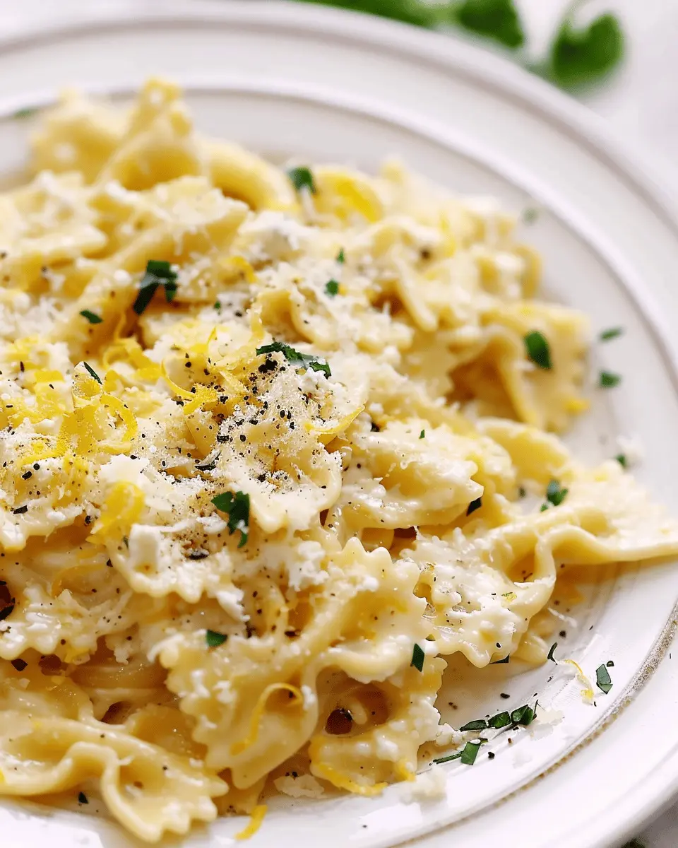 Creamy Lemon Ricotta Pasta Ready in Under 10 Minutes for You
