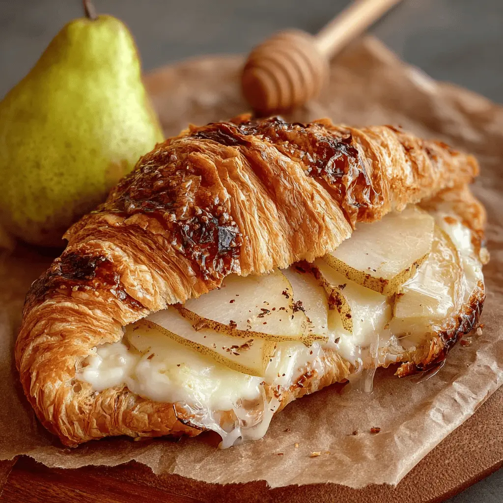 Baked Croissant with Brie and Pear: A Decadent Delight at Home
