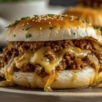 French Onion Beef Sloppy Joes with Melted Cheese Recipe