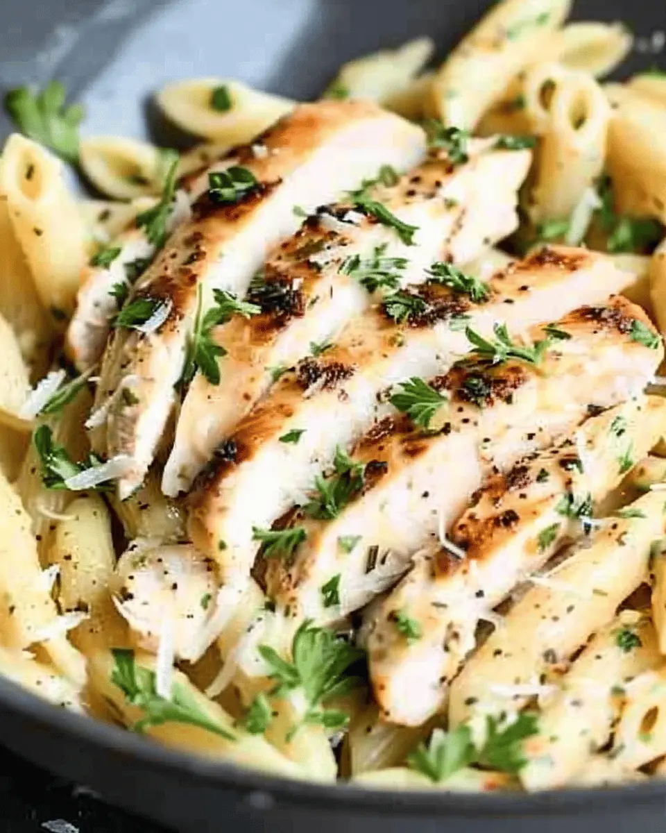 Garlic Parmesan Chicken Pasta: Easy One Pot Delight with Turkey Bacon