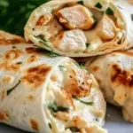 Savor the Flavor with Low Carb Cheesy Garlic Chicken Wraps!