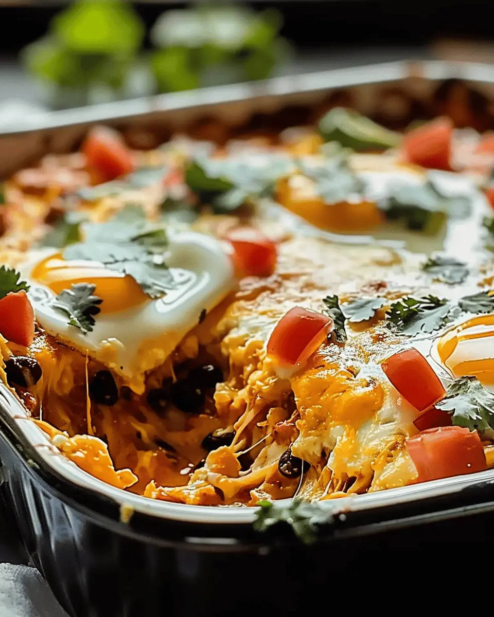 Cheesy Baked Huevos Rancheros Casserole for Busy Mornings