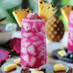 Refreshing Pink Dragonfruit Pineapple Rum Fizz Recipe