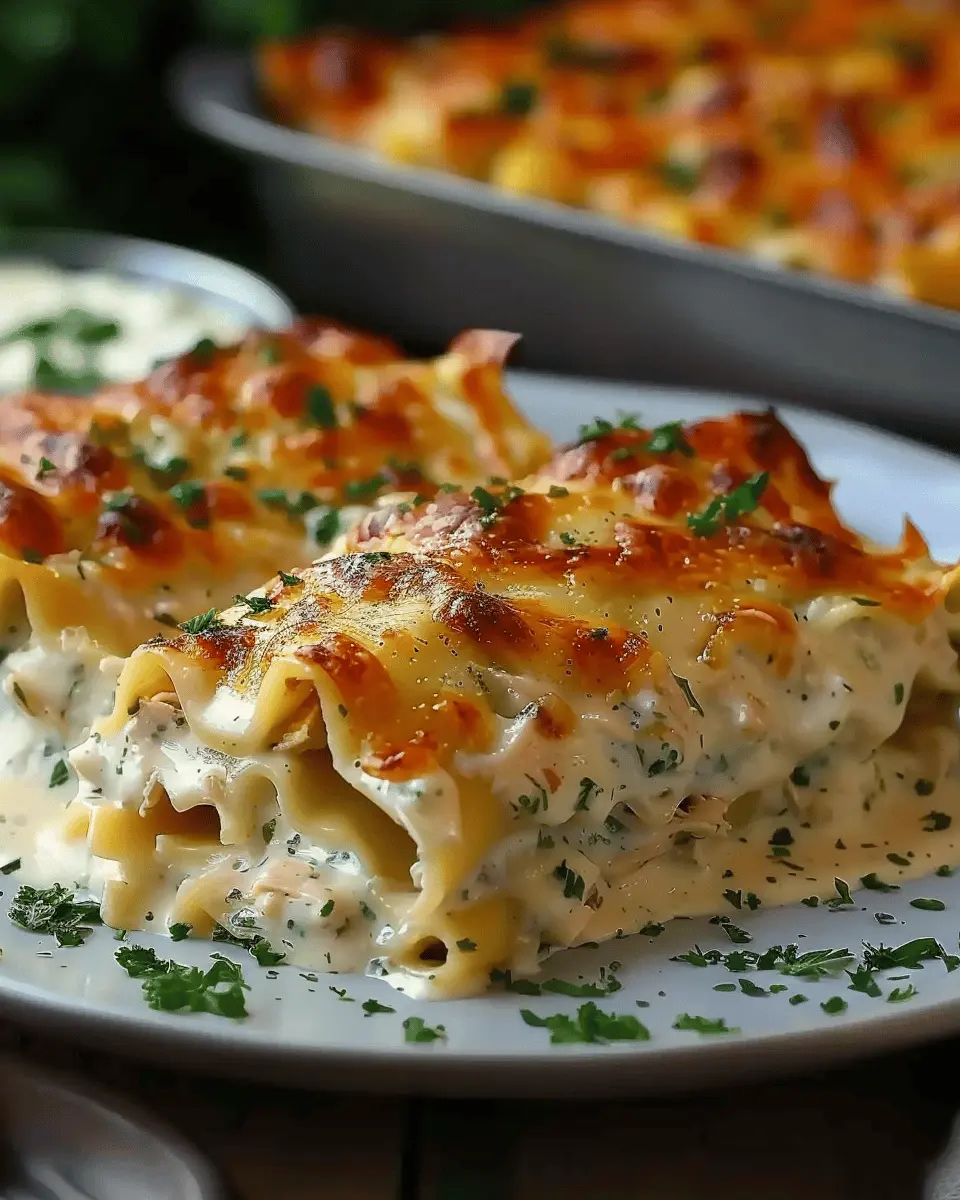 Cheesy Chicken Alfredo Lasagna Rolls: Indulgent Comfort Food Delight