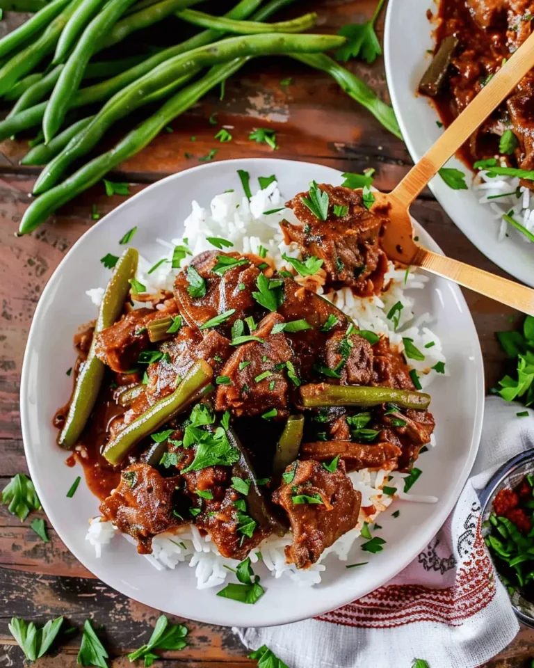 Braised Beef and Green Bean Stew (Lebanese Lubee)