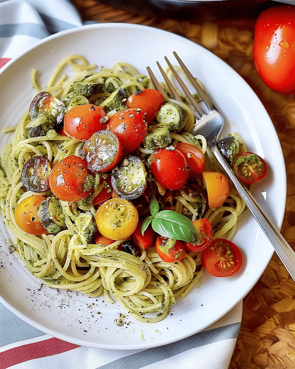 Pesto Pasta with Cherry Tomatoes: Easy & Flavorful Weeknight Meal