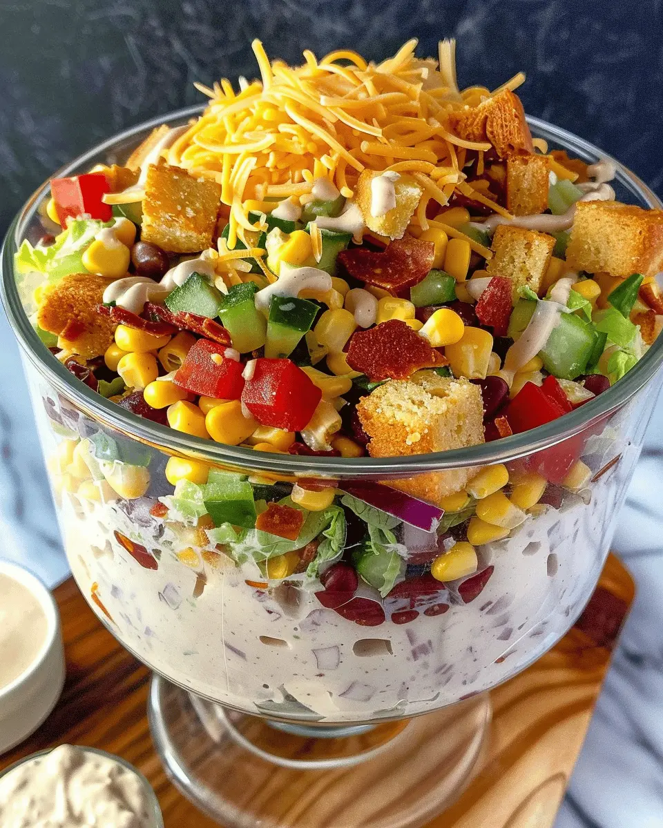 Southern Cornbread Salad: Easy, Flavorful Twist with Turkey Bacon
