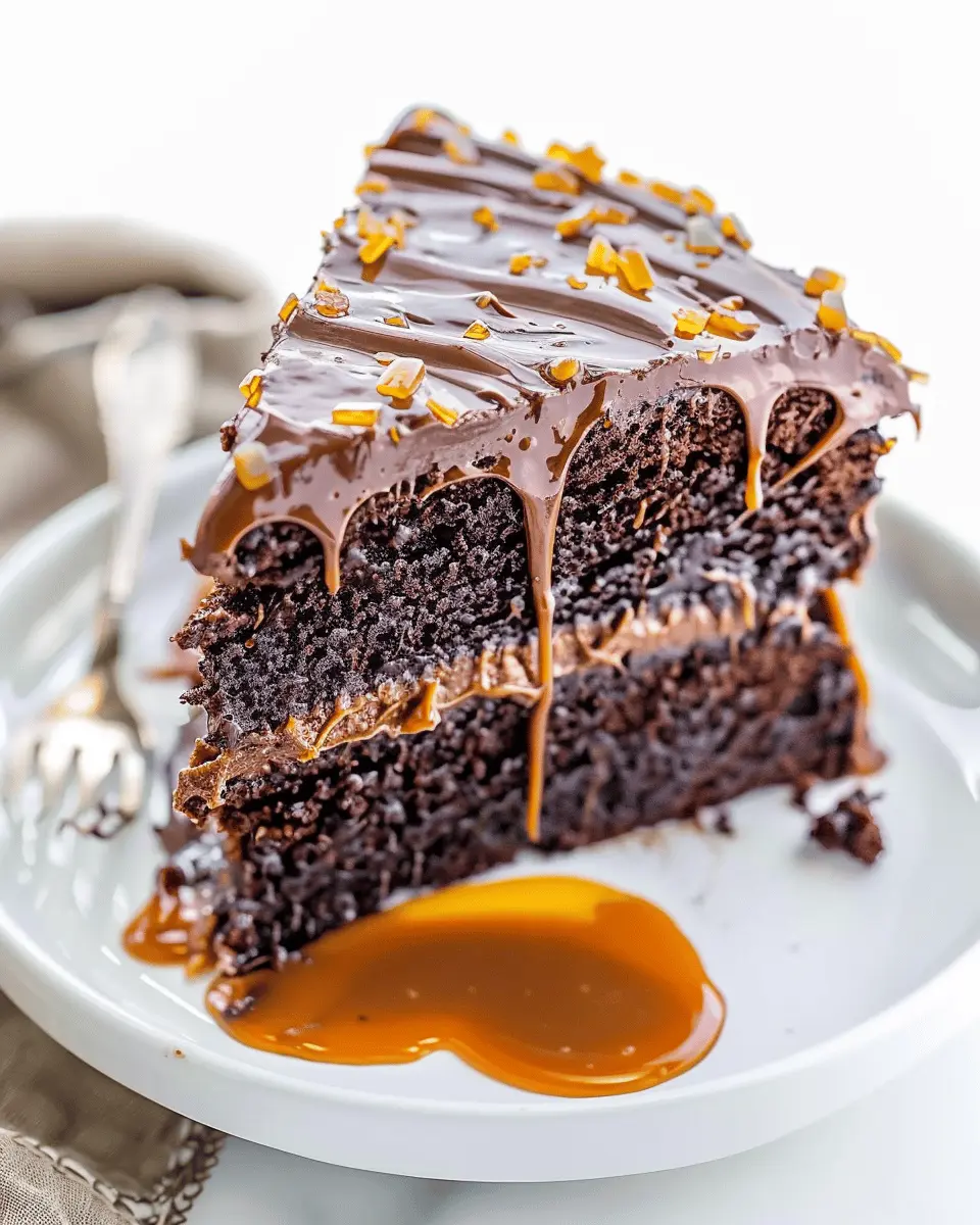 Salted Caramel Chocolate Cake (Caramel Chocolate Frosting)