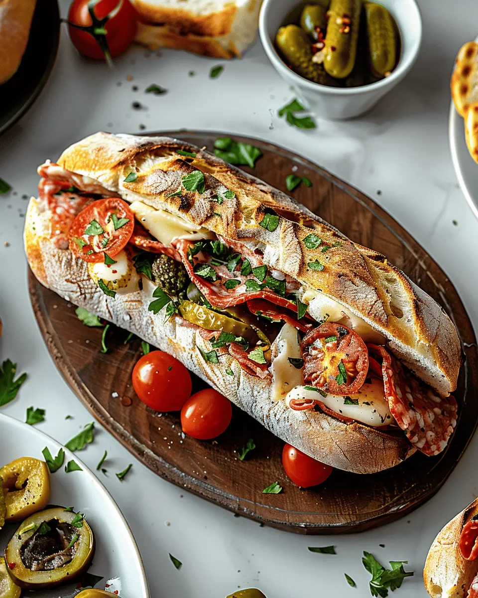 Classic Italian Muffuletta Sandwich: Easy Recipe with Turkey Bacon