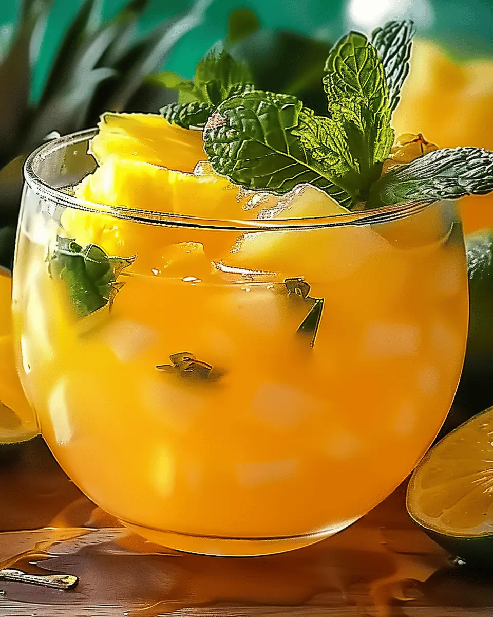 Refreshing Summer Tropical Pineapple Lemonade Punch Recipe You’ll Love