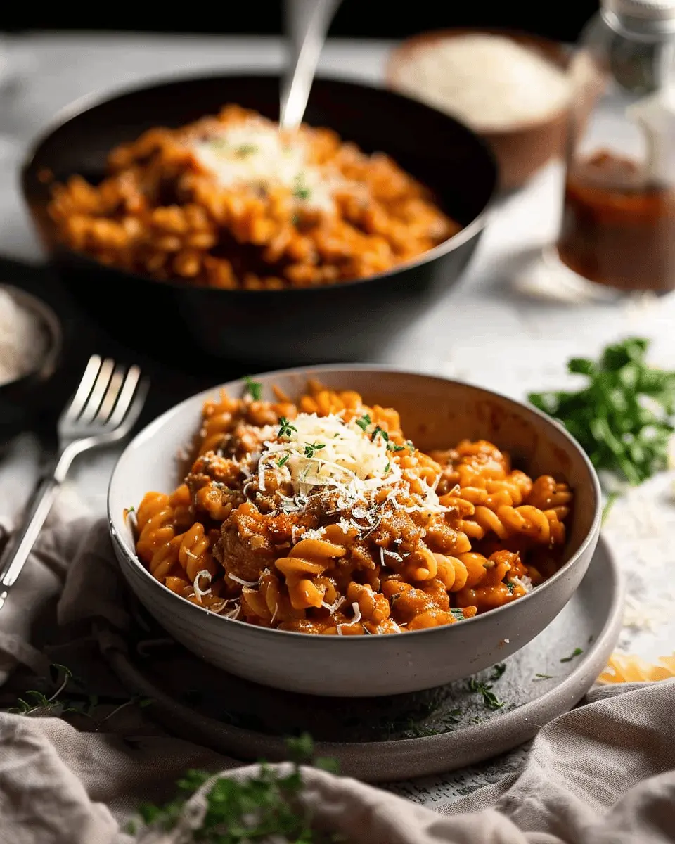 One Pot Creamy Tomato Beef Pasta: A Quick and Indulgent Meal