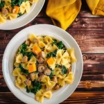Creamy Roasted Butternut Squash Pasta with Sausage and Spinach