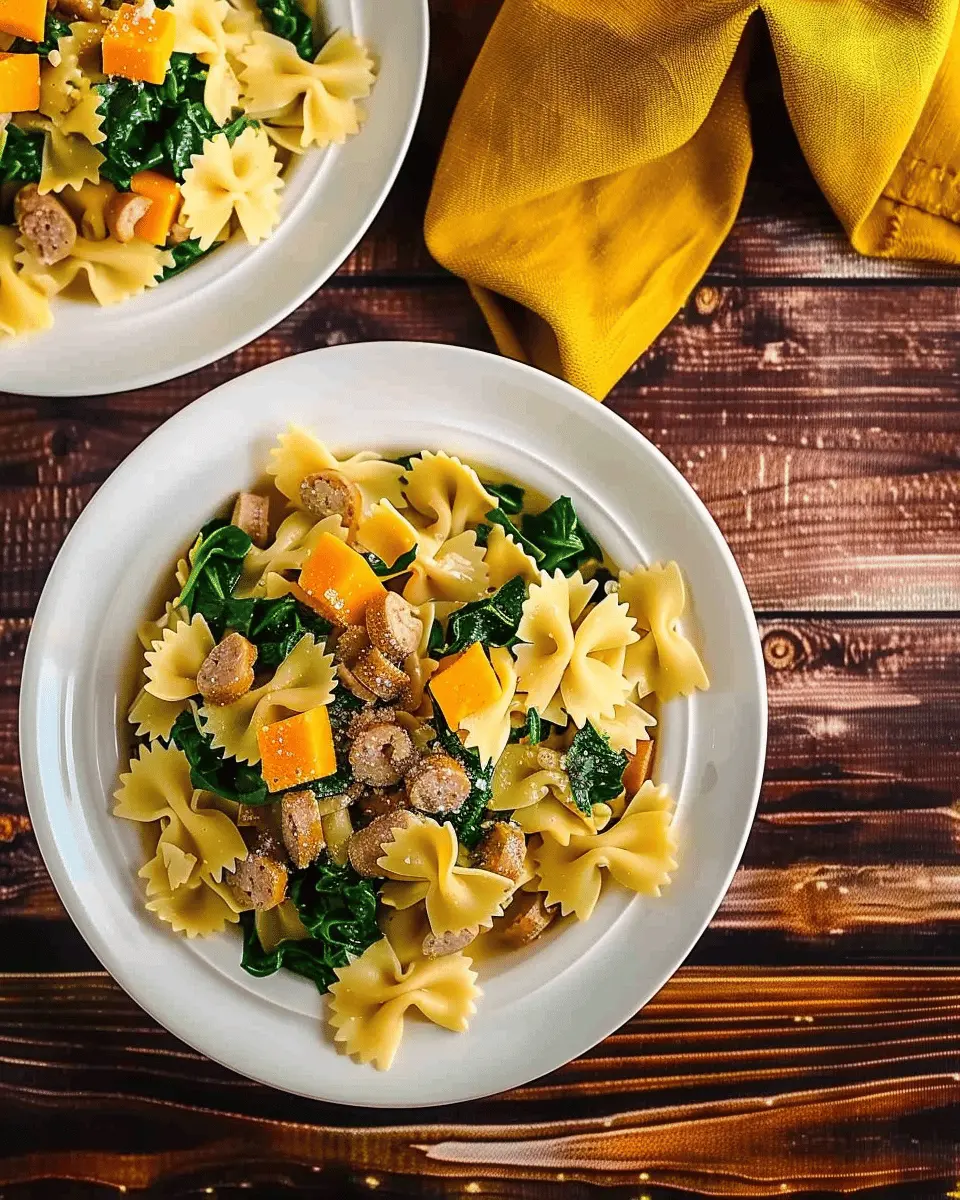 Creamy Roasted Butternut Squash Pasta: Indulgent Spinach & Turkey Bacon Delight
