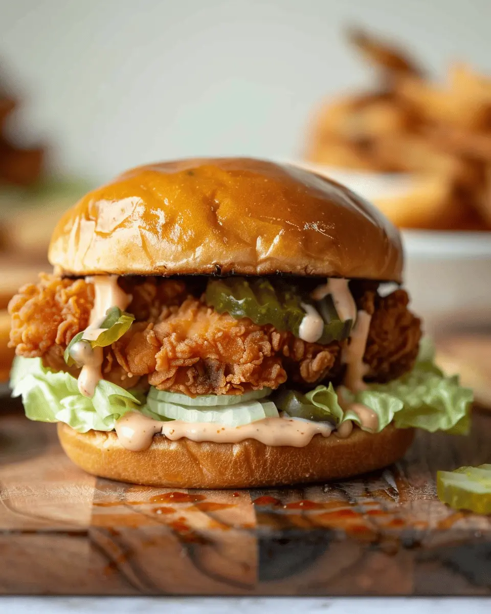 Classic Fried Chicken Sandwich: Indulgent Comfort Food Recipe