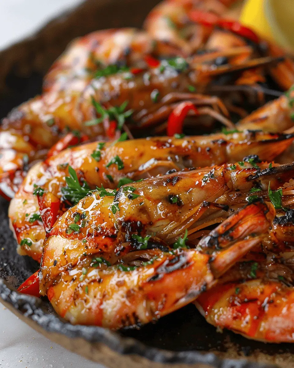 BBQ Grilled Prawns: Juicy Garlic, Lemon & Chilli Delight