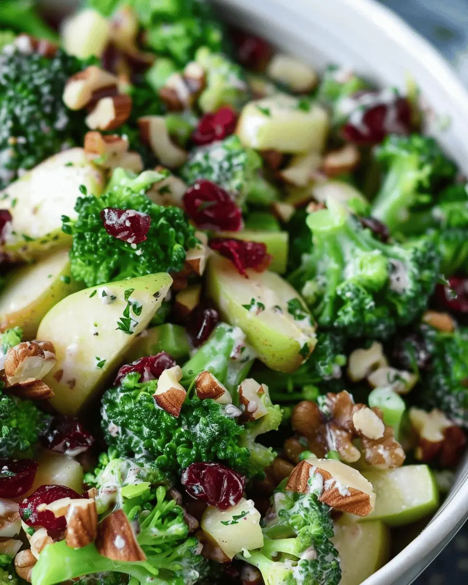 Broccoli Salad with Apples, Walnuts, and Cranberries: A Fresh Twist