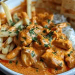Butter Chicken with Garlic Sauce and Crispy Fries delights!