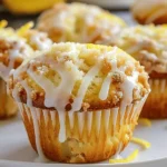 Lemon Cake Mix Muffins with Lemon Glaze