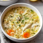 Lemon Chicken Orzo Soup