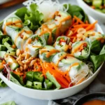 Spring Roll Salad with Peanut Sauce